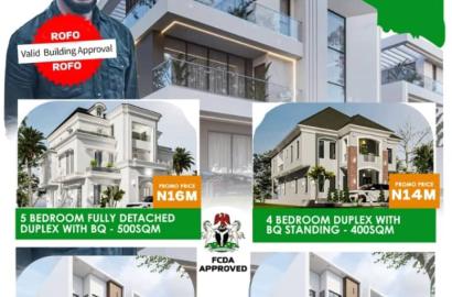 Get a plot at the fastest developing estate at Apo hill top which has road connecting Guzape 2 and Apo resettlement under construction.