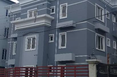 TO LET!  EXQUISITRLY BUILT BRAND NEW SPACIOUS 6 UNITS OF 3BEDS FLAT IN A SERENE, QUIET, AND SECURED CODE ACCESS ESTATE CONDIMENTED WITH GUEST TOILET AND ENCROWNED WITH TWO BALCONY'S PER FLAT.