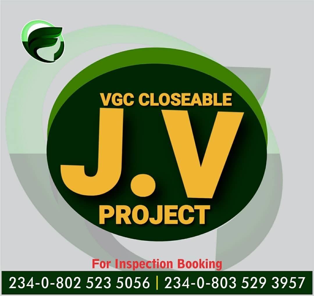 CLOSEABLE JOINT VENTURE (JV) INSIDE VGC  SIZE: 3,250sqm of dry land, with structure in a prestigious, secured and serene estate. VALUE: ₦1.85b