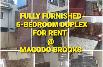FULLY FURNISHED 5-BEDROOM DUPLEX FOR RENT @ MAGODO BROOKS.