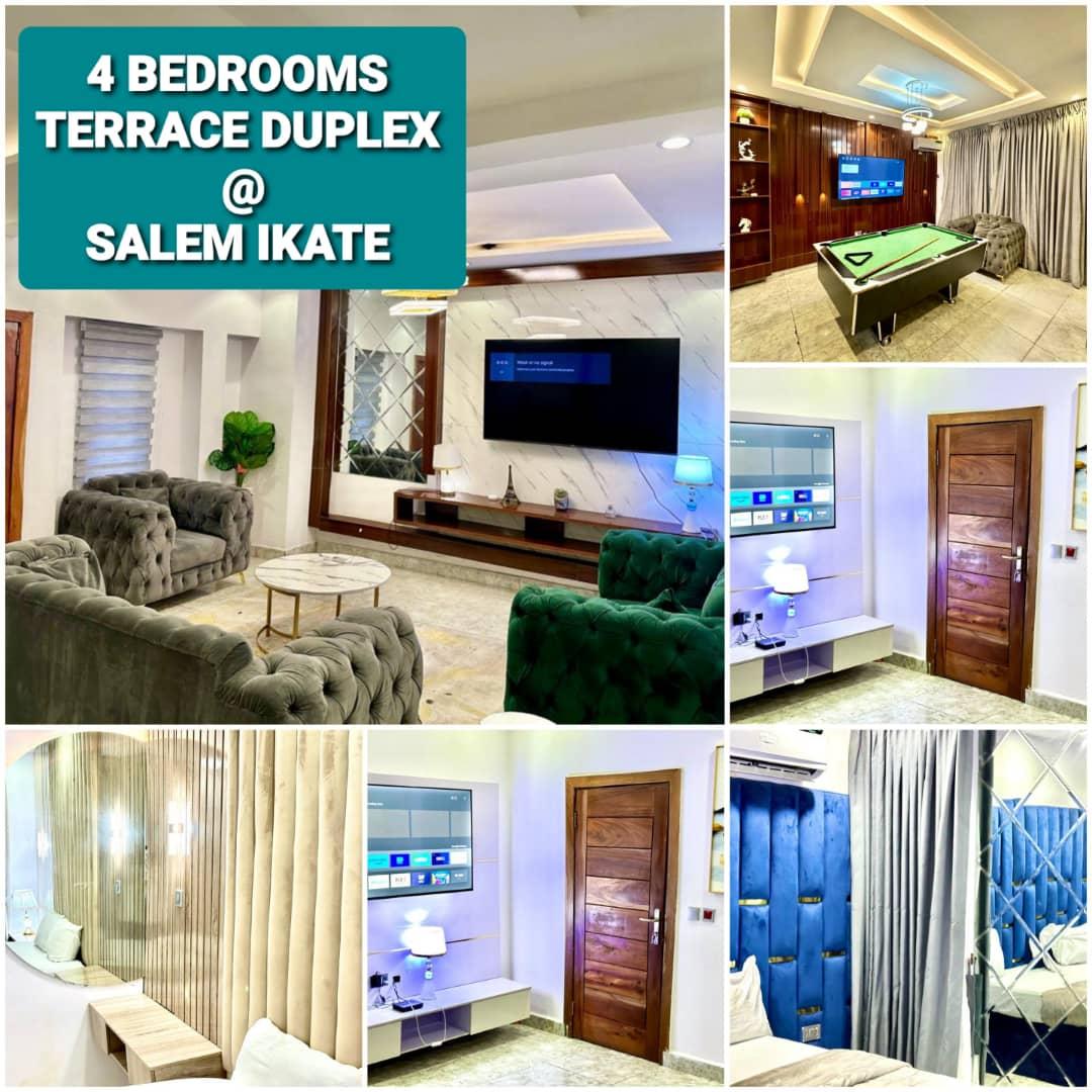 LUXURIOUSLY FURNISHED & FULLY SERVICED 4BEDROOM TERRACE DUPLEX WITH BQ FOR LETTING