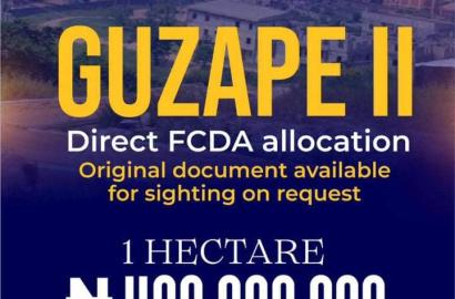 0ne Hectare of Land for Sale guzape 2 direct FCDA Allocation