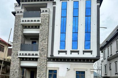 A Newly Built Luxury 2 Units Of 7 Bedroom Fully Detached Glass House Duplex With 4 Sitting Rooms & 8 Toilets With A Space For BQ Is Available For Outright Sale