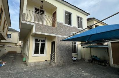 A newly renovated 4 bedroom fully detached house in a code access estate in chevron lekki Lagos is available for Rent 10m  1 and half year