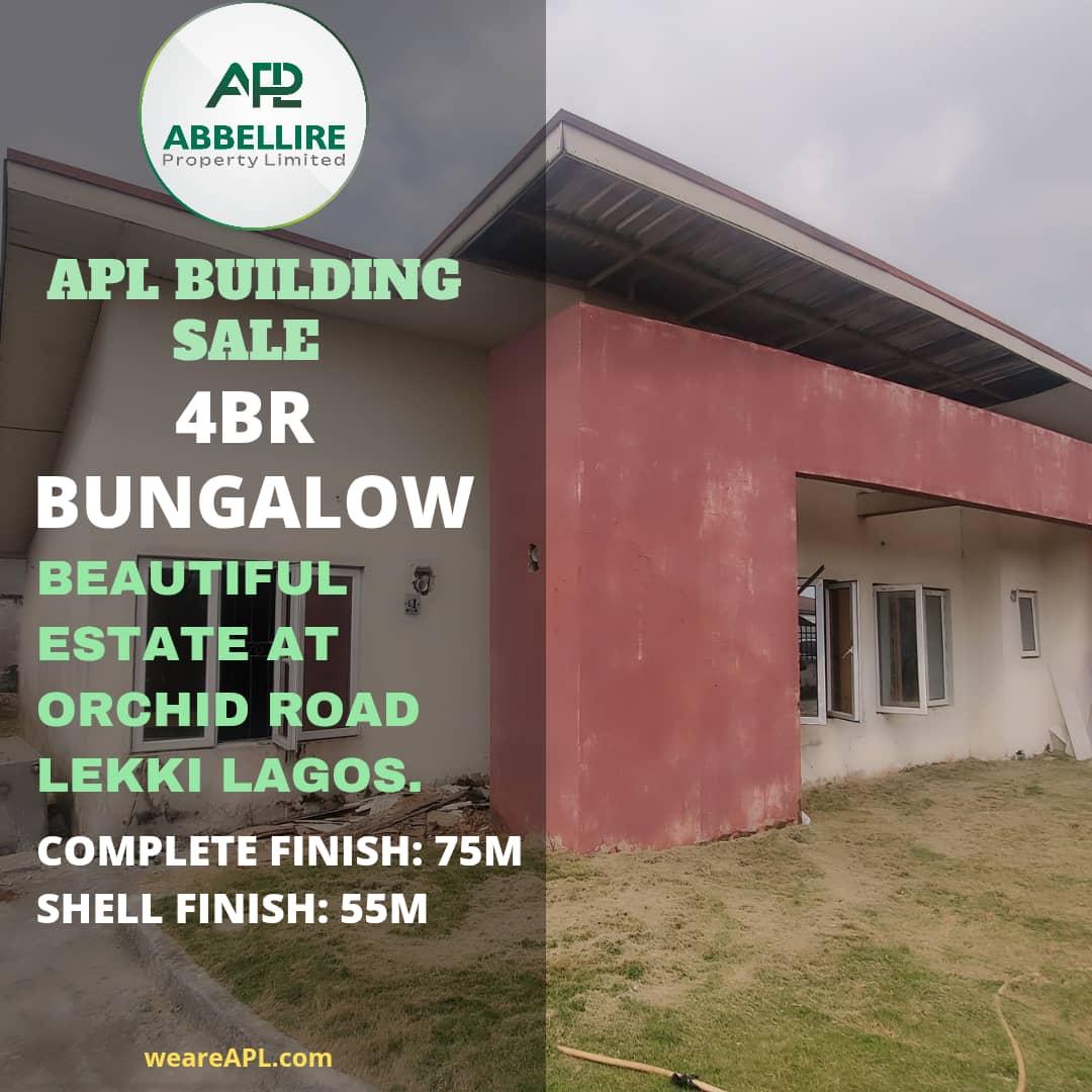 For Sale 4 Bedroom Bungalow Beautiful Estate Orchid Road Lekki Lagos
