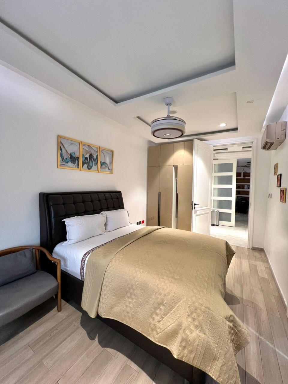 3 bed fully furnished apartment with mini flat BQ available for rent.
