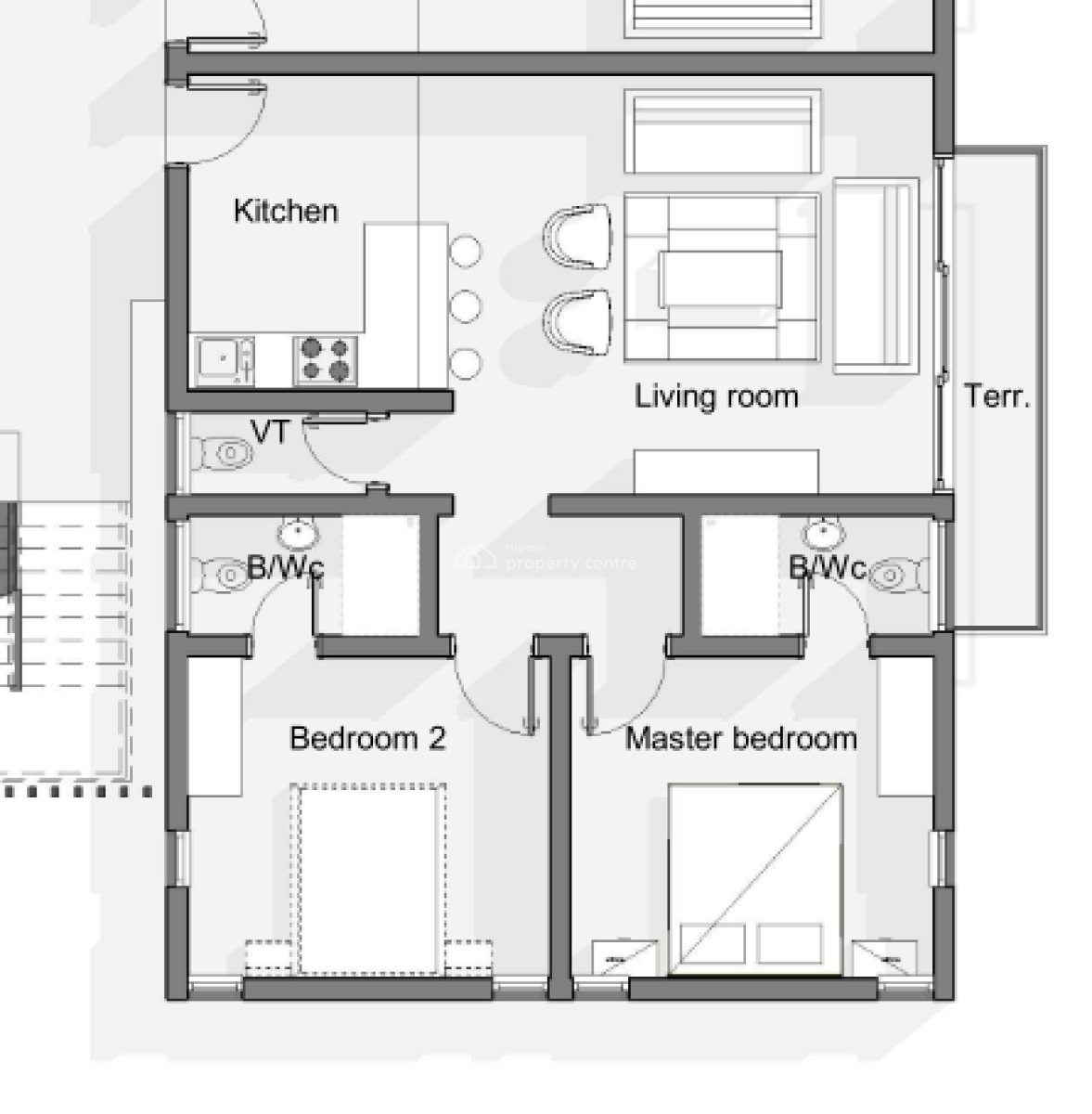 2 bedroom flat / apartment for sale